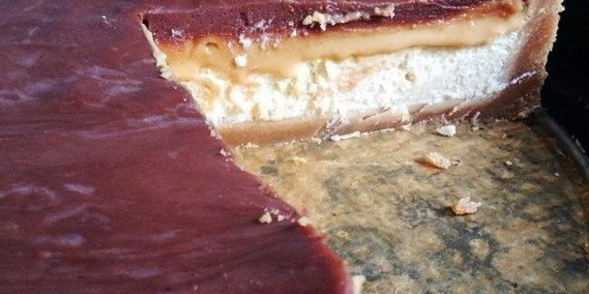 Рецепт чизкейка с карамельно-шоколадной глазурью