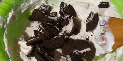 Шаг 9: чизкейка с печеньем oreo