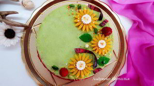 Рецепт Фисташкового чизкейка с малиной