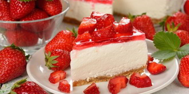 Рецепт клубничного чизкейка на песочной основе