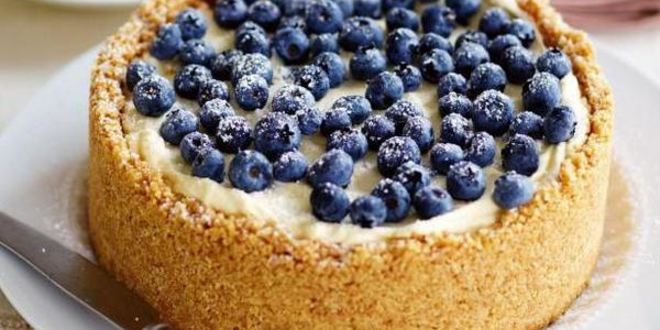 Рецепт Творожного чизкейка с черникой на печенье