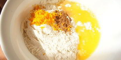 Шаг 1: апельсиновых кексов с овсяными хлопьями и вяленой вишней