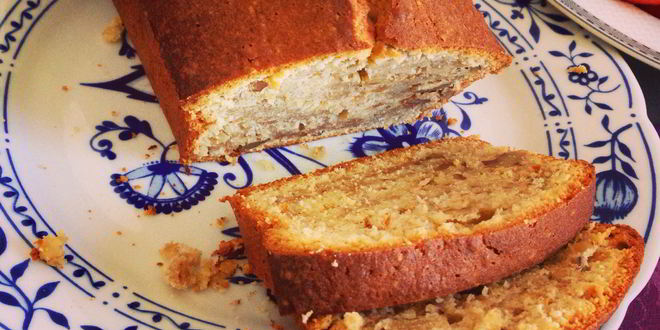 Рецепт бананового кекса с грецкими орехами