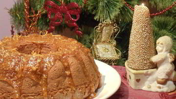 Рецепт Фруктового кекса с апельсиновой карамелью