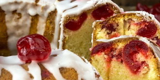 Рецепт Кекса из вяленой вишни с изюмом в глазури