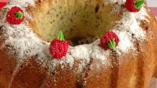 Рецепт Кекса с маком и вишнями