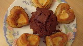 Рецепт Кексиков Валентинки с бананом