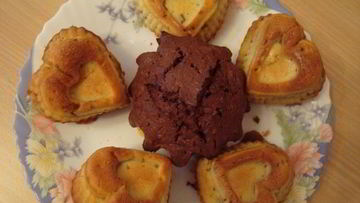 Рецепт Кексиков Валентинки с бананом