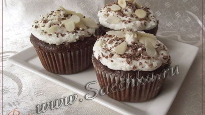 Рецепт Кексов с шоколадом и обсыпкой