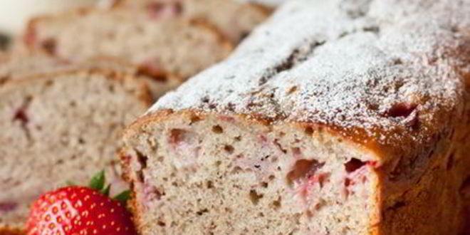 Рецепт клубнично-бананового кекс
