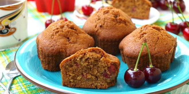 Рецепт кофейных кексов с вишнями