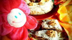 Рецепт Орехова-шоколадного кекс с цукатами из сметанного яблока