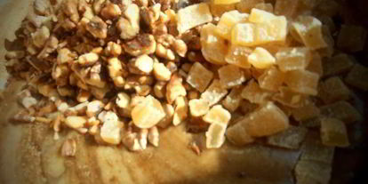 Шаг 13: орехова-шоколадного кекс с цукатами из сметанного яблока