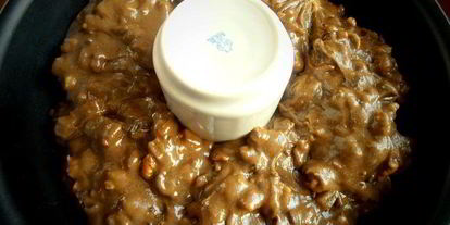 Шаг 16: орехова-шоколадного кекс с цукатами из сметанного яблока