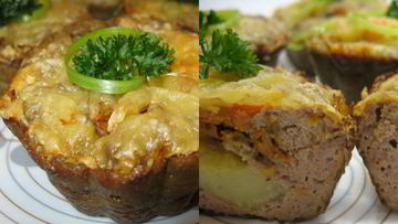 Рецепт Печеночных кексов с начинкой