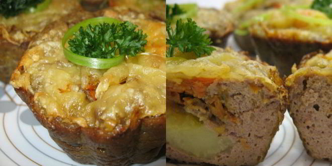 Рецепт Печеночных кексов с начинкой