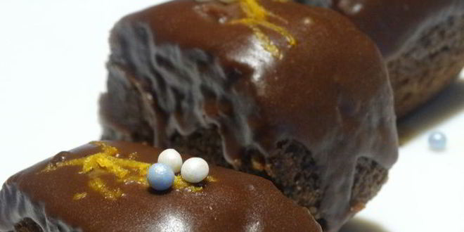 Рецепт Шоколадного кекса с апельсиновой цедрой и гречкой