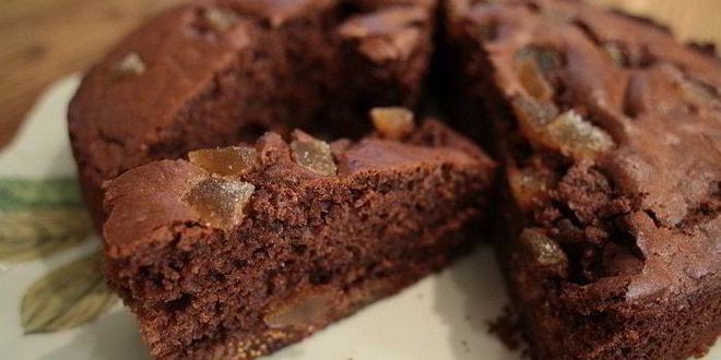 Рецепт шоколадного кекса с инжиром и имбирем