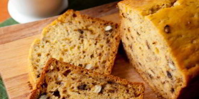 Рецепт тыквенно-бананового кекс с орехами