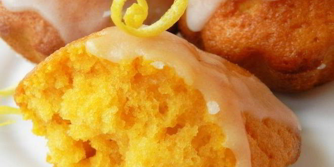 Рецепт Тыквенных кексов с лимонной глазурью