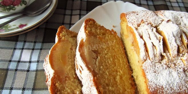 Рецепт яблочного кекса с яблоками