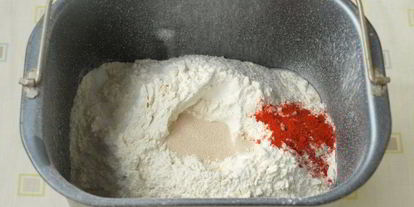 Шаг 1: хлеба с гороховыми хлопьями в хлебопечке