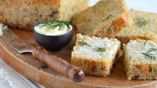 Рецепт Сырного хлеба на пиве с укропом