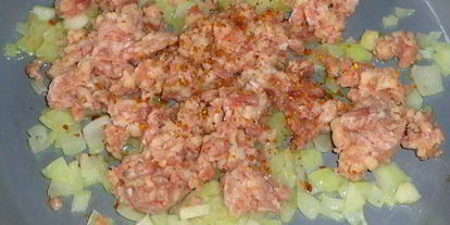 Шаг 2: запеченного батона с фаршем и тыквой