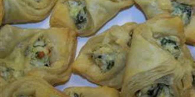 Рецепт конвертиков с артишоками и шпинатом
