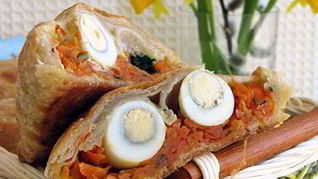 Рецепт Конвертиков с морковью и яйцами