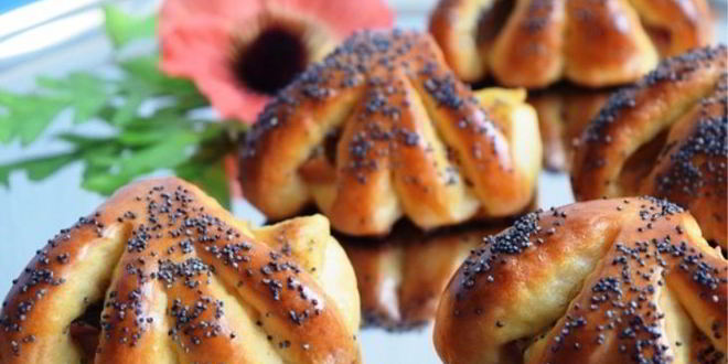 Рецепт Конвертиков с яблоками из творожного теста