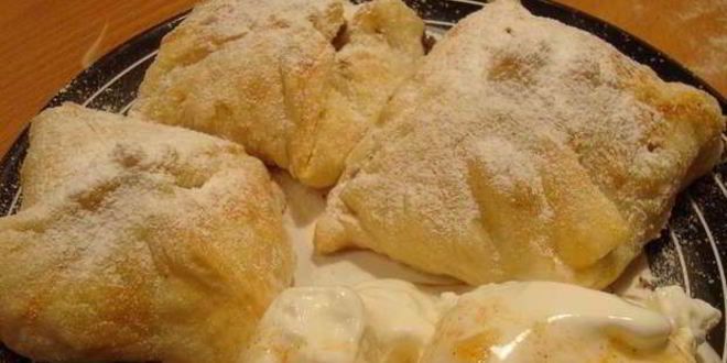 Рецепт конвертиков с яблоками