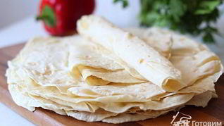 Рецепт Домашнего тонкого лаваша без дрожжей
