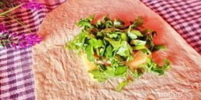 Шаг 3: конвертиков из лаваша с ветчиной