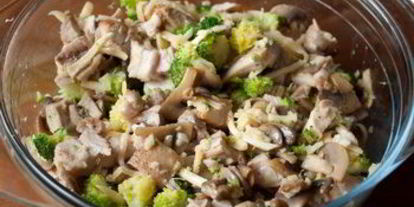 Шаг 7: курицы с брокколи в лаваше