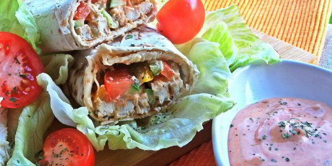 Рецепт курицы с овощами в лаваше