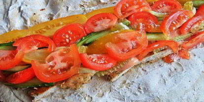 Шаг 13: курицы с овощами в лаваше