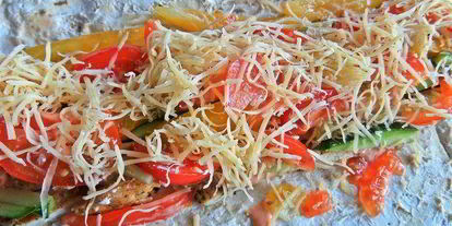 Шаг 14: курицы с овощами в лаваше