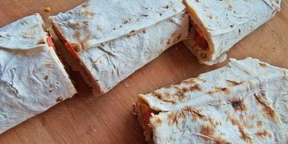 Шаг 16: курицы с овощами в лаваше