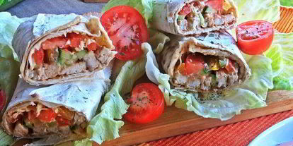 Шаг 17: курицы с овощами в лаваше