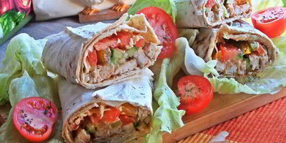 Шаг 20: курицы с овощами в лаваше