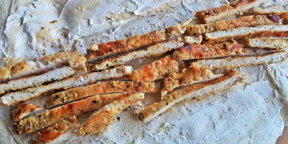 Шаг 6: курицы с овощами в лаваше