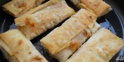 Шаг 3: лаваша обжаренного с начинкой