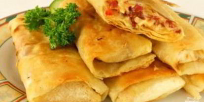 Шаг 4: лаваша обжаренного с начинкой