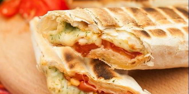 Рецепт Лаваша с адыгейским сыром и зеленью