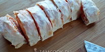 Шаг 10: лаваша с корейской морковкой и ветчиной