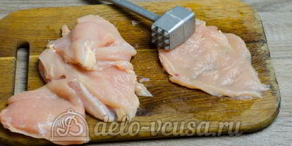 Шаг 1: лаваша с курицей