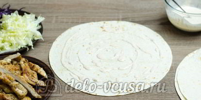 Шаг 10: лаваша с курицей