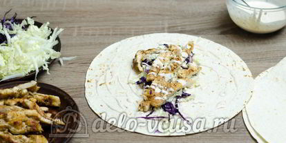 Шаг 11: лаваша с курицей