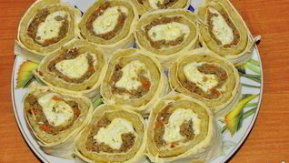 Рецепт Лаваша с печенью говяжьей